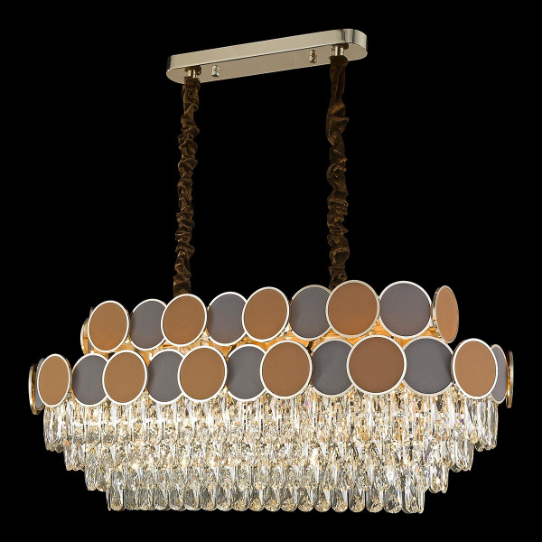 Люстра подвесная Золото/Прозрачный, Коричневый E14 14*40Вт WE145.14.303 WERTMARK