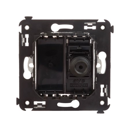 Розетка TV одиночная в стену, "Avanti", "Черный матовый" DKC