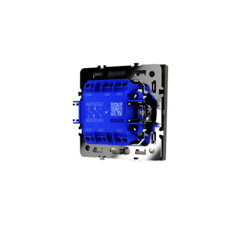 Проходной переключатель встраиваемый Voltum S70 двухклавишный с подсветкой 10А, (титан)