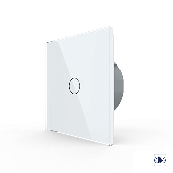 Сенсорный дверной звонок 1 клавиша 1 модуль Белый Livolo