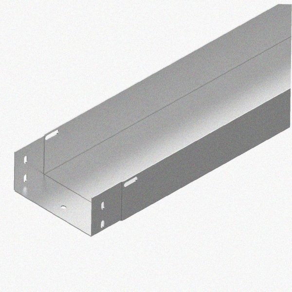 Лоток монтажный цельный глухой ЛМЦГ100х100х2000 УТ1,5, оцинкованный лист, S1,5