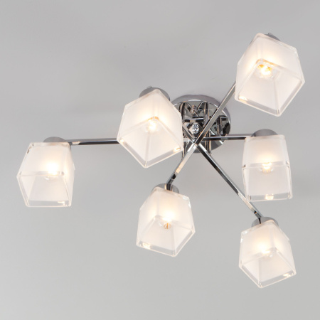 Потолочная люстра с плафонами 6*E27 40Вт хром IP20 (30162/6 хром) Eurosvet