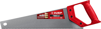 Ножовка универсальная (пила) "ТАЙГА-7" 400мм,7TPI, закаленный зуб, рез вдоль и поперек волокон, для средних заготовок, фанеры, ДСП, МДФ, ЗУБР