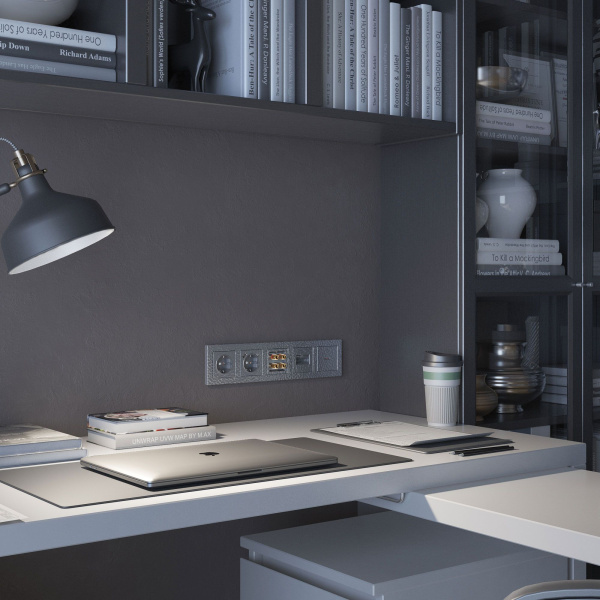 Акустическая розетка (серебряный) Hammer СУ IP20 Werkel