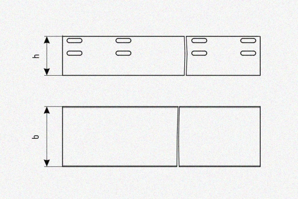 Лоток глухой ЛМГ 600х200х3000 УТ1,5, оцинкованный лист, S1,5