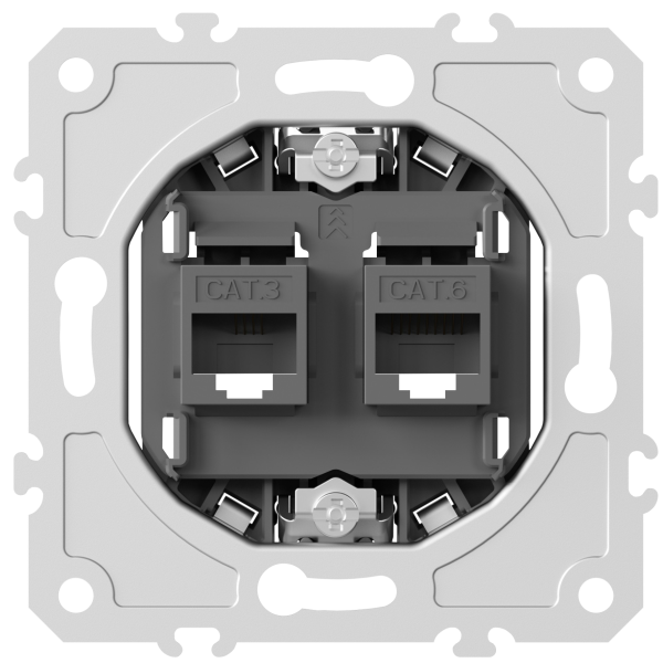 Donel механизм розетки RJ11 + RJ45 (двойная) cat.3/6/ClassE-4/8, серия DB