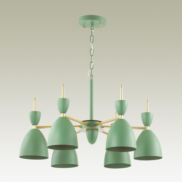 Люстра E27 6*60W 220V GEMMA зеленый,золото LUMION