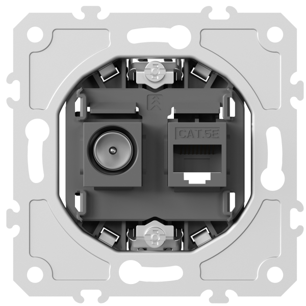 Donel механизм розетки RJ45/TV cat.5,ClassE-8/0-2400 МГц, серия DB