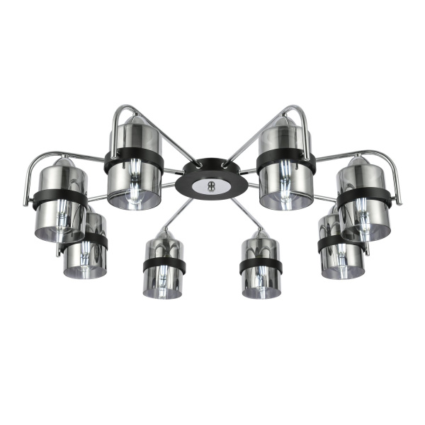 Люстра потолочная Черный, Хром/Дымчатый E27 8*40Вт SLE102002-08 EVOLUCE