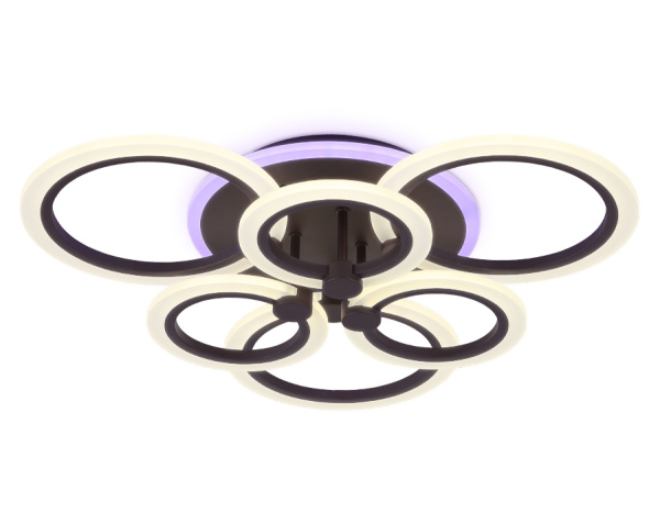 Потолочный светодиодный светильник с пультом FA528/3+3 CF кофе 112W 580*540*120 (ПДУ РАДИО 2.4) Ambrella Light