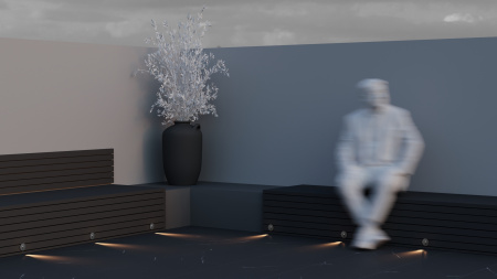 Подсветка для лестниц 3Вт 3000К Черный IP54 Lock O014SL-L3B3K Outdoor Maytoni