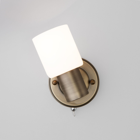 Настенный светильник с плафоном 1*E27 40Вт античная бронза IP20 (20089/1 бронза) Eurosvet