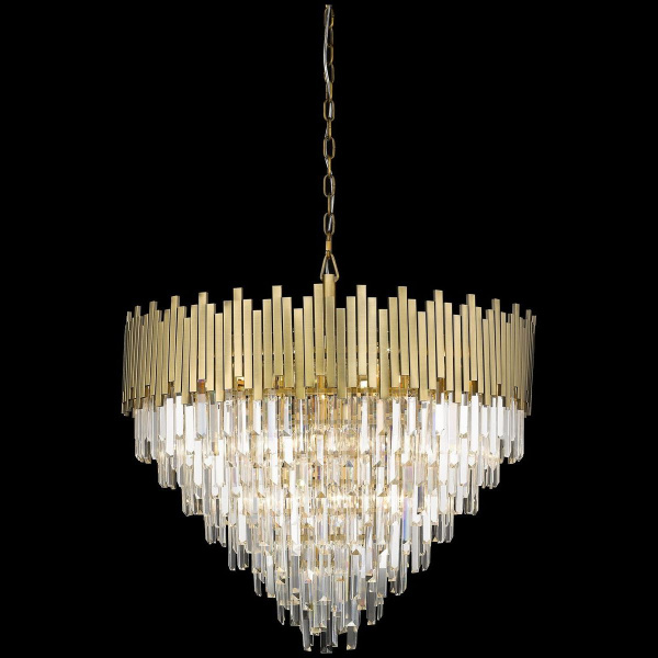 Люстра подвесная Бронзовый/Прозрачный E14 32*40Вт WE137.32.503 WERTMARK