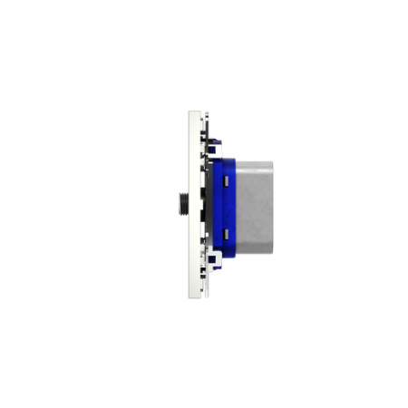 Розетка телевизионная встраиваемая Voltum S70 оконечная TV+SAT, (сталь)