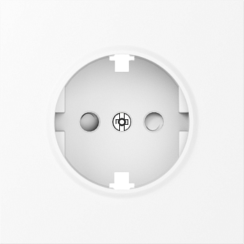 Donel S08 глянцевый белый накладка для розетки Schuko с заземлением, со шторками 16A 250 В~,серия DB