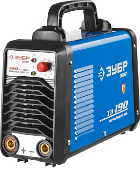 Инвертор сварочный, Профессионал ЗАС-Т3-190, 190А, MMA,IGBT,Форсаж дуги,Горячий старт,Антиприлипание эл-да,ПВ-60%,220В (мин 160В) ЗУБР