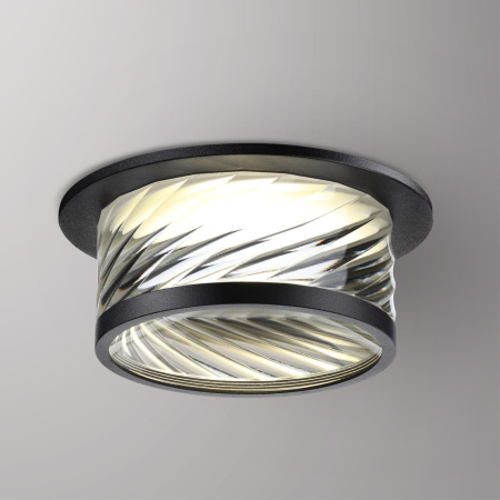 Св-к встр.IP20 GU10 9W 220V GEM черный C NOVOTECH