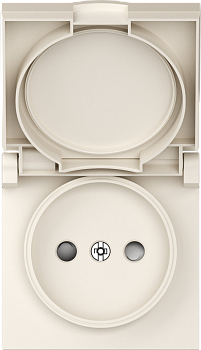 Donel A07 матовый кремовый накладка для розетки без заземления, с крышкой, 16A 250 В~, серия DB