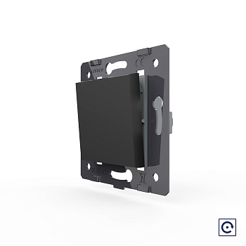 Одноклавишная механическая кнопка (звонок), цвет черный (механизм) Livolo