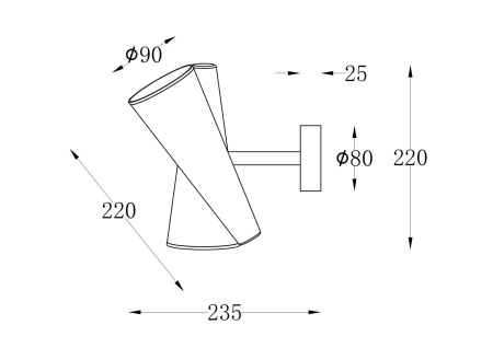 Настенный светильник (бра) 2*GU10 50Вт Белый IP20 Giro MOD095WL-02W Maytoni