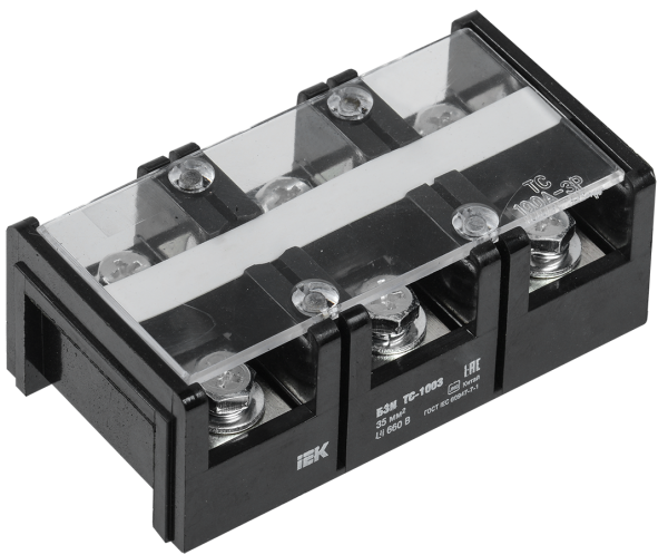 Блок зажимов наборный БЗН ТС-1003 35мм2 100A 3 пары IEK