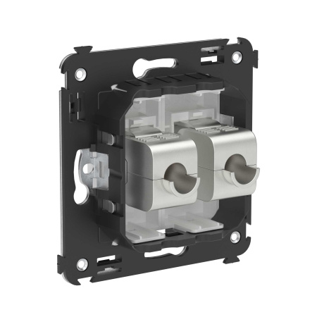 Компьютерная розетка RJ-45 без шторки в стену, кат.5e двойная экранированная, "Avanti", "Белое облако" DKC