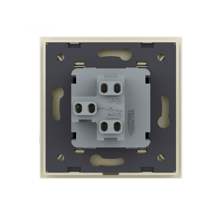 Одноклавишный механический выключатель 1 пост, цвет жемчужный Livolo