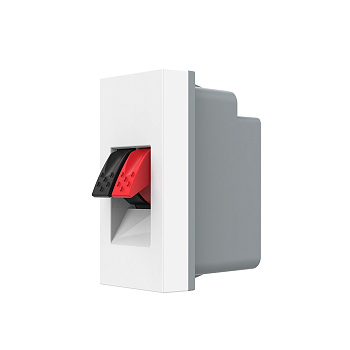 Розетка акустическая на зажимах, цвет белый (механизм) Livolo