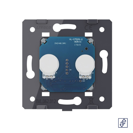 Сенсорный импульсный выключатель для жалюзей 2 клавиши (механизм) Livolo