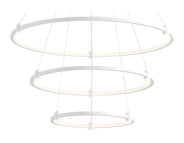 Светильник подвесной светодиодный FL5511/3+9 WH белый 90W 3000K/4200K/6400K D800/600/400*1300 (без ПДУ) Ambrella Light