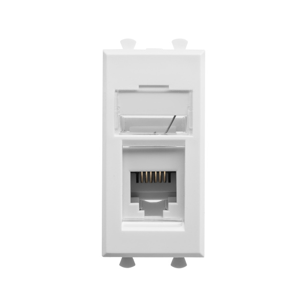 Телефонная розетка RJ-12 модульная, "Avanti", "Белое облако", 1 модуль DKC