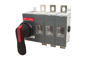 Рубильник ВНК-37-1 3П 400А с установленной фронтальной ручкой управления TDM