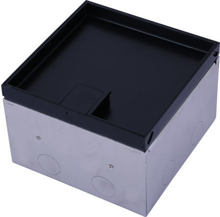 Donel Лючок в пол 6 мод. (2 мод. 45х45 мм. + 2 мод. 22.5х45 мм.), металл антрацит, в уровень с напольным покрытием