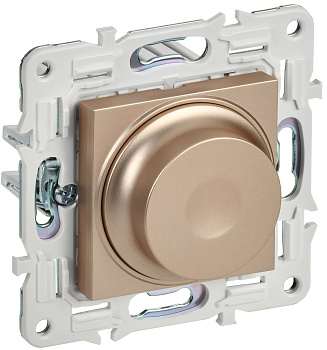 SKANDY Светорегулятор поворотный с индикацией 600Вт SK-D01Sa песочный IEK