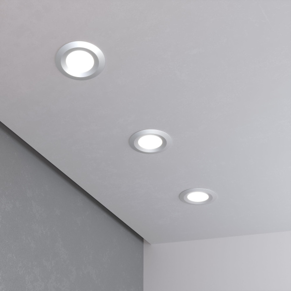 Встраиваемый точечный светильник GU10 серебряный IP20 (a053334) Elektrostandard