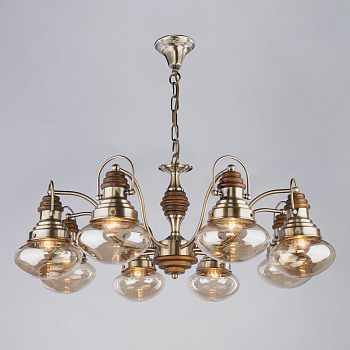 Умный подвесной светильник 8*E27 60Вт античная бронза IP20 Gustavo (366/8 античная бронза) Bogate's