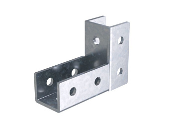 Соединитель С-образного профиля 41х41 под углом 90°, INOX 304 DKC