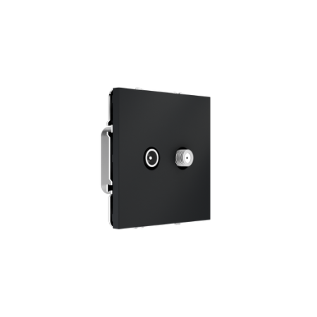 Розетка телевизионная встраиваемая Voltum S70 оконечная TV+SAT, (графит)