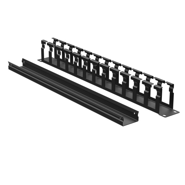 Кабельный органайзер с крышкой 1U, глубина 60 мм, для 19" IT-корпусов, RAL9005 DKC