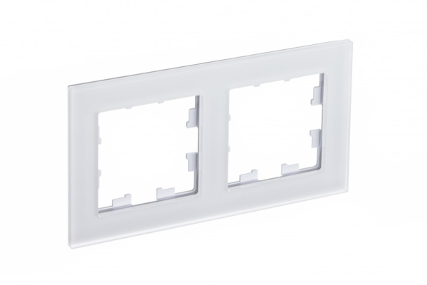 ATLASDESIGN NATURE Рамка универсальная 2-м матовое стекло  белый IP20 Schneider Electric