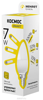 Светодиодная лампа E14 7W 4500K смарт 3 режима КОСМОС
