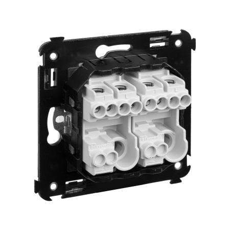 Кнопка двухклавишная в стену, "Avanti", "Белое облако" DKC