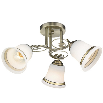 Люстра потолочная Бронза/Белый, Бронза E27 3*60Вт 112-507-03 VELANTE