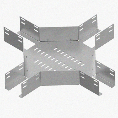 Лоток крестообразный глухой КМГ 400х100 У3, окрашенный, S1,5