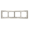 Рамка стеклянная Voltum S70 на 4 поста, (кашемир, стекло)