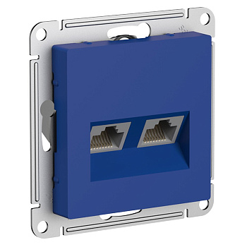 ATLASDESIGN Розетка компьютерная двойная скрытой установки, аквамарин Schneider Electric