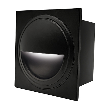 Светильник для ступеней 3Вт 5000К Металл Черный Квадрат Полукруг GSTL-S1-3BT-5K General