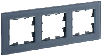 BRITE Рамка 3-мест. РУ-3-2-Бр стекло маренго матовый IEK