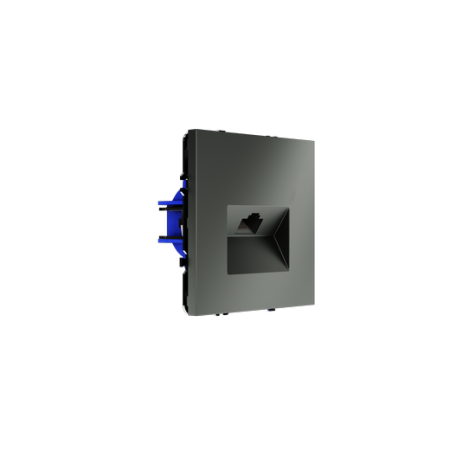 Розетка компьютерная встраиваемая Voltum S70 RJ45 КАТ.6, (титан)