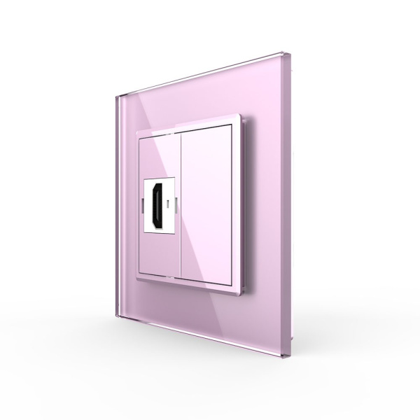 Розетка HDMI Розовая Livolo